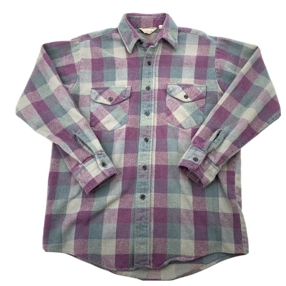 Vintage Mens Winter Run Flannel Shirt